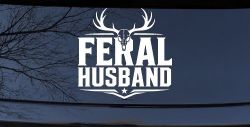 Feral Husband Car or Truck Vinyl Window Decal Sticker