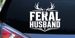 Feral Husband Car or Truck Vinyl Window Decal Sticker