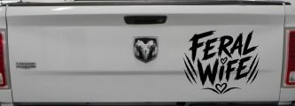 Feral Wife Car or Truck Vinyl Window Decal Sticker (Black)