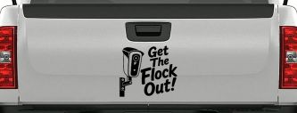 Get The Flock Out Remove Flock Cameras Car or Truck Vinyl Window Decal Sticker (Black)