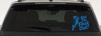 Get The Flock Out Remove Flock Cameras Car or Truck Vinyl Window Decal Sticker (Sky Blue)