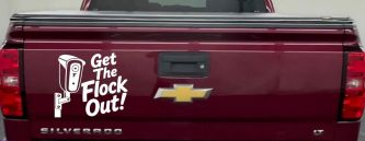 Get The Flock Out Remove Flock Cameras Car or Truck Vinyl Window Decal Sticker (White)