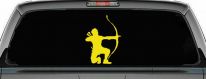 Bow Hunter Hunting Car or Truck Window Vinyl Decal Sticker (Yellow)