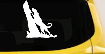 Dog Barking up Tree Hunting Car or Truck Window Vinyl Decal Sticker