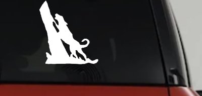 Dog Barking up Tree Hunting Car or Truck Window Vinyl Decal Sticker