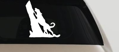 Dog Barking up Tree Hunting Car or Truck Window Vinyl Decal Sticker