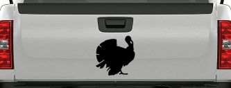 Turkey Animals Car or Truck Window Decal Sticker (Black)