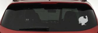 Turkey Animals Car or Truck Window Decal Sticker (Light Gray)