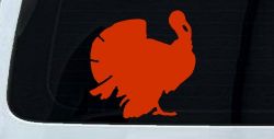 Turkey Animals Car or Truck Window Decal Sticker (Orange Red)