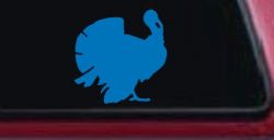 Turkey Animals Car or Truck Window Decal Sticker (Sky Blue)