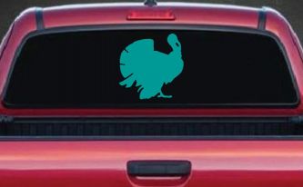 Turkey Animals Car or Truck Window Decal Sticker (Turquoise)
