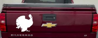 Turkey Animals Car or Truck Window Vinyl Decal Sticker (White)