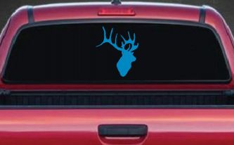Deer Hunting Car or Truck Window Decal Sticker (Blue)