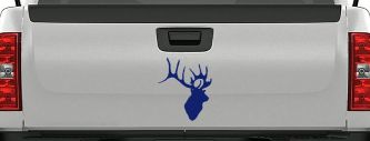 Deer Hunting Car or Truck Window Vinyl Decal Sticker (Navy)