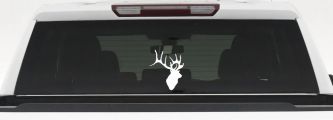 Deer Hunting Car or Truck Window Decal Sticker (White)