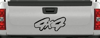 4 X 4 Off Road Car or Truck Window Decal Sticker (Black)