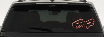 4 X 4 Off Road Car or Truck Window Decal Sticker (Coral)