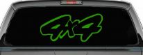 4 X 4 Off Road Car or Truck Window Decal Sticker (Lime)
