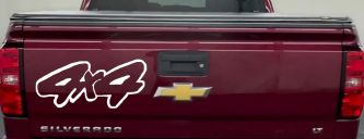 4 X 4 Off Road Car or Truck Window Decal Sticker (White)