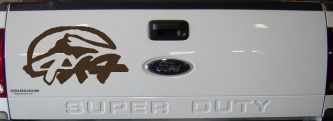 4 X 4 Off Road Car or Truck Window Decal Sticker (Brown)