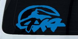 4 X 4 Off Road Car or Truck Window Decal Sticker (Sky Blue)