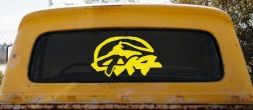 4 X 4 Off Road Car or Truck Window Decal Sticker (Yellow)