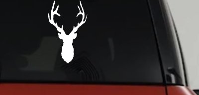 Deer Head Hunting Car or Truck Window Vinyl Decal Sticker