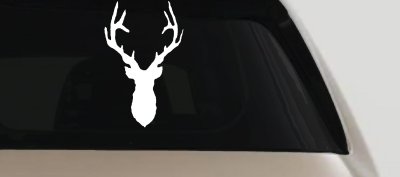 Deer Head Hunting Car or Truck Window Vinyl Decal Sticker