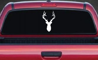 Deer Head Hunting Car or Truck Window Decal Sticker