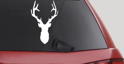 Deer Head Hunting Car or Truck Window Vinyl Decal Sticker