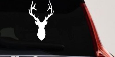 Deer Head Hunting Car or Truck Window Vinyl Decal Sticker