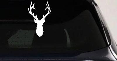 Deer Head Hunting Car or Truck Window Vinyl Decal Sticker