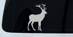 Deer Hunting Car or Truck Window Vinyl Decal Sticker (Light Gray)