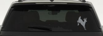 Deer Jumping Hunting Car or Truck Window Decal Sticker (Telegrey)