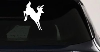 Deer Jumping Hunting Car or Truck Window Vinyl Decal Sticker