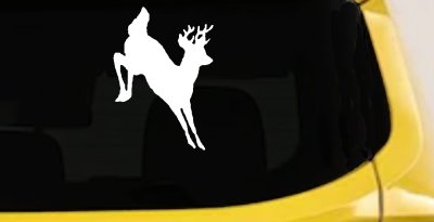 Deer Jumping Hunting Car or Truck Window Vinyl Decal Sticker