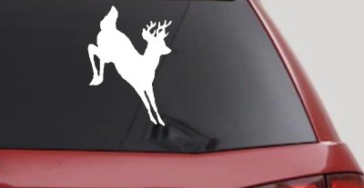 Deer Jumping Hunting Car or Truck Window Vinyl Decal Sticker
