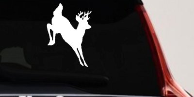 Deer Jumping Hunting Car or Truck Window Vinyl Decal Sticker