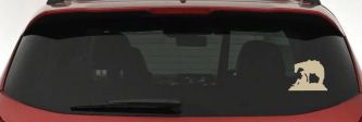 Cowboy and Horse Western Farm and Rodeo Car or Truck Window Decal Sticker (Desert Sand)