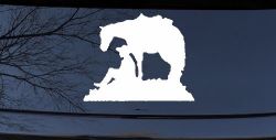 Cowboy and Horse Western Farm and Rodeo Car or Truck Window Decal Sticker