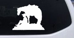 Cowboy and Horse Western Farm and Rodeo Car or Truck Window Decal Sticker