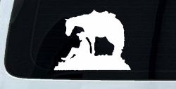 Cowboy and Horse Western Farm and Rodeo Car or Truck Window Decal Sticker
