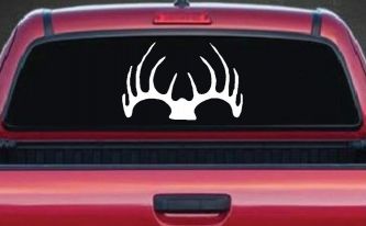 Deer Horns Hunting Car or Truck Window Decal Sticker