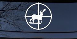 Deer in Scope Hunting Car or Truck Window Decal Sticker