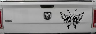 Tribal Butterfly Butterflies Car or Truck Window Decal Sticker (Black)
