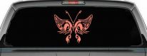 Tribal Butterfly Butterflies Car or Truck Window Vinyl Decal Sticker (Coral)