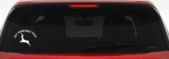 Eat More Fast Food Deer Hunting Car or Truck Window Decal Sticker (White)