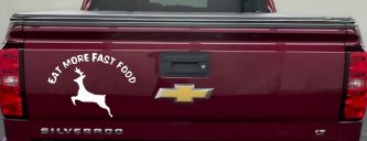 Eat More Fast Food Deer Hunting Car or Truck Window Decal Sticker (White)