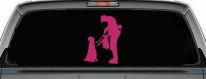 Foul Duck Bird Hunter with Dog Hunting Car or Truck Window Decal Sticker (Hot Pink)
