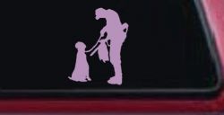 Foul Duck Bird Hunter with Dog Hunting Car or Truck Window Vinyl Decal Sticker (Lilac)